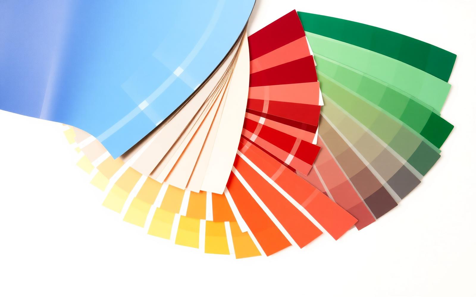 Leque de cores de tinta